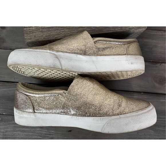 ASOS Metallic Gold Slip On Bow Platform Loafer Size 7 - Picture 8 of 11